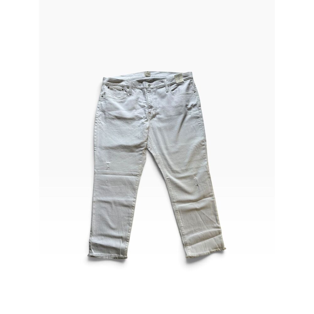 J. Crew Slim Boyfriend Jeans Women’s 20/35 White Denim Minimalist Neutrals